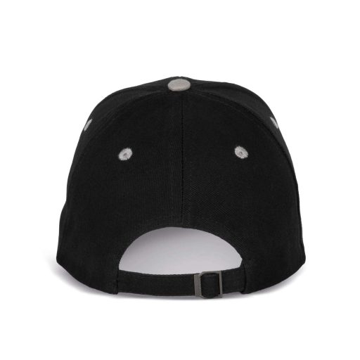 K-UP KP188 6 paneles pamut baseball sapka - black/light grey színben