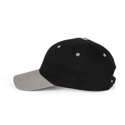 K-UP KP188 6 paneles pamut baseball sapka - black/light grey színben