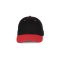 K-UP KP188 6 paneles pamut baseball sapka - black/red színben