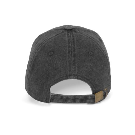 K-UP KP235 6 paneles kopott hatású baseball sapka - washed black színben