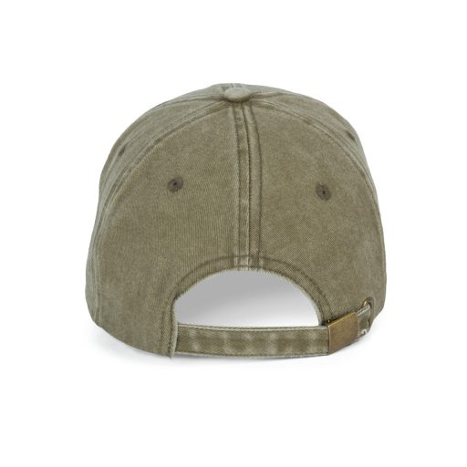 K-UP KP235 6 paneles kopott hatású baseball sapka - washed ivy green színben
