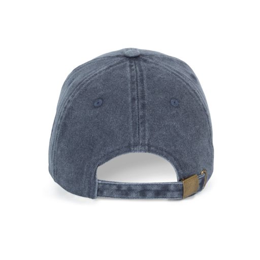 K-UP KP235 6 paneles kopott hatású baseball sapka - washed navy színben