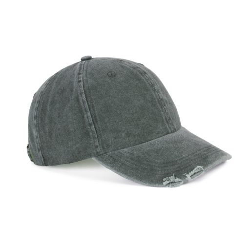 K-UP KP235 6 paneles kopott hatású baseball sapka - washed storm grey színben