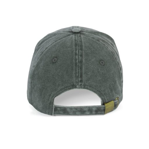 K-UP KP235 6 paneles kopott hatású baseball sapka - washed storm grey színben