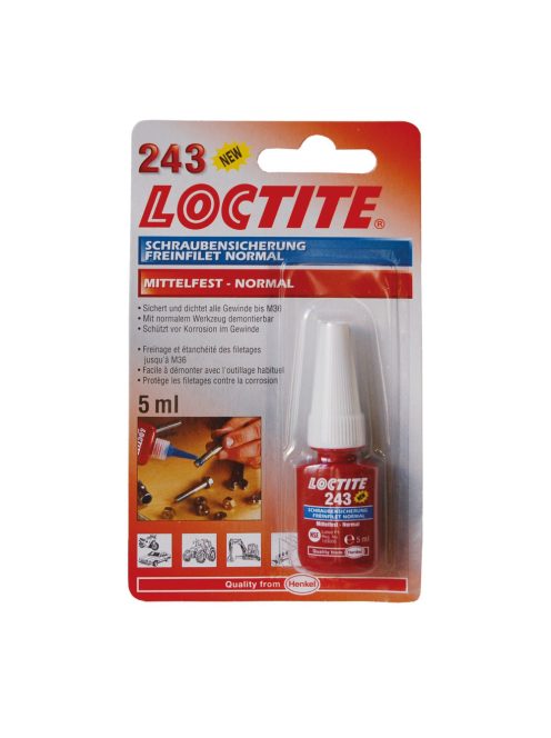Loctite 243 közepes szilárdságú csavarrögzítő 5 ml kiszerelésben