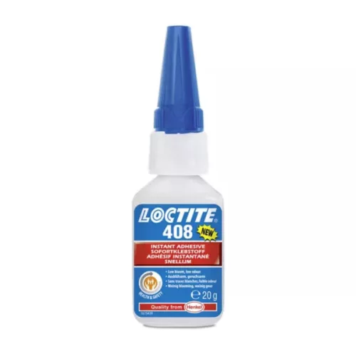 Loctite 408 nem kifehéredő, kapilláraktív pillanatragasztó műanyagokhoz 20 gr