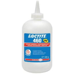   Loctite 460 nem kifehéredő,optikailag tiszta pillanatragasztó 500 gr