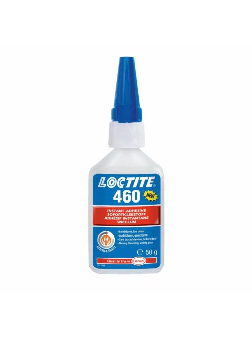 Loctite 460 nem kifehéredő,optikailag tiszta pillanatragasztó 50 gr