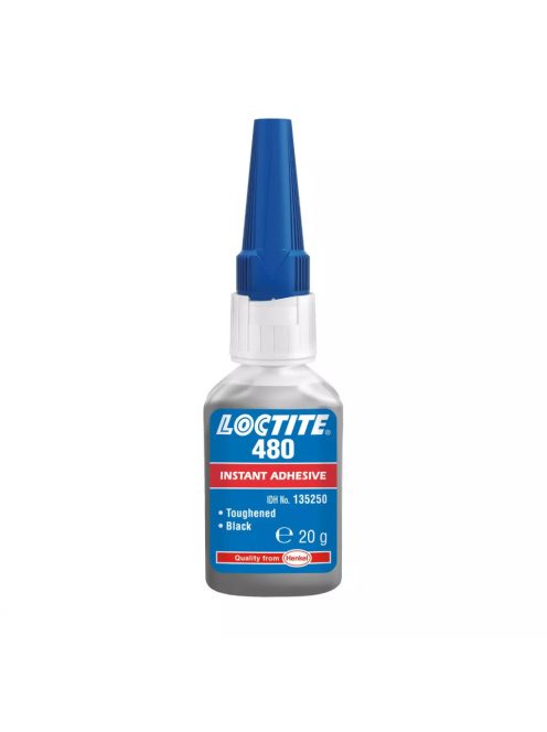 Loctite 480 ütésálló pillanatragasztó fém/fém, fém/gumi és mágnes ragasztásához 20 gr