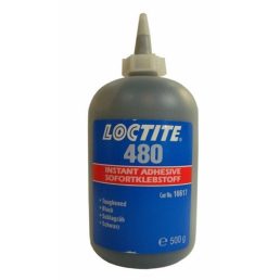   Loctite 480 ütésálló pillanatragasztó fém/fém, fém/gumi és mágnes ragasztásához 500 gr