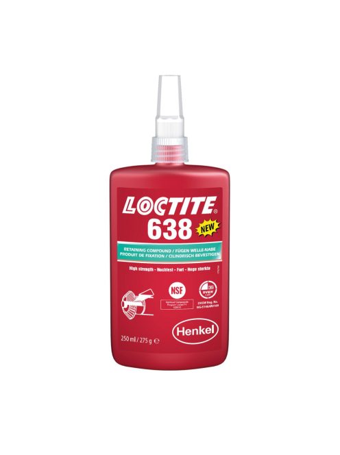 Loctite 638 nagy szilárdásgú hőálló csapágyrögzítő 250 ml kiszerelésben