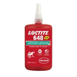   Loctite 648 nagy szilárdásgú hőálló csapágyrögzítő 250 ml kiszerelésben