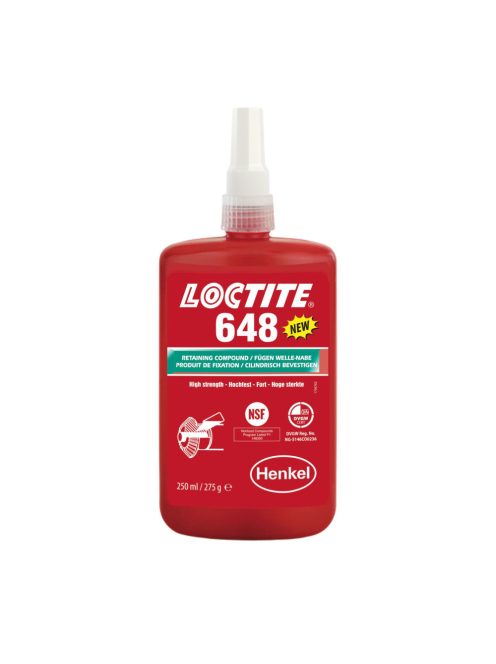 Loctite 648 nagy szilárdásgú hőálló csapágyrögzítő 250 ml kiszerelésben