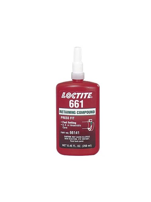 Loctite 661 nagy szilárdságú, UV-vel is köthető, tartós hőhatást tűrő rögzítő 250 ml