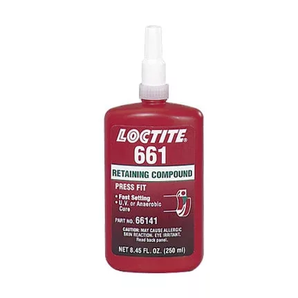 Loctite 661 nagy szilárdságú, UV-vel is köthető, tartós hőhatást tűrő rögzítő 250 ml