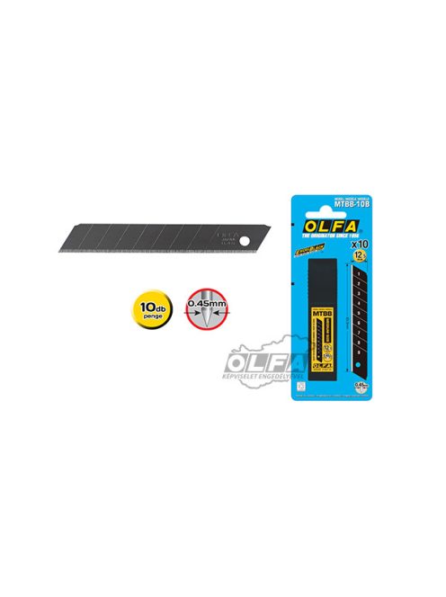 Olfa MTBB-10B edzett standard tördelhető penge (10 db)