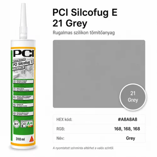PCI Silcofug E 21 grey  rugalmas szilikon tömítőanyag beltéri és kültéri használatra 310ml
