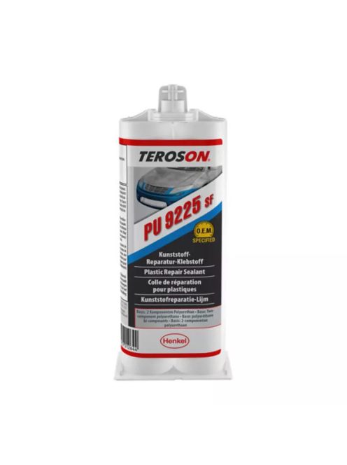 Teroson PU 9225 SF fekete színű műanyagjavító PU ragasztó, 15 perces, 2x25 ml