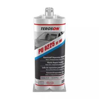   Teroson PU 9225 SF ME szürke színű műanyagjavító PU ragasztó, 15 perces, 2x25 ml