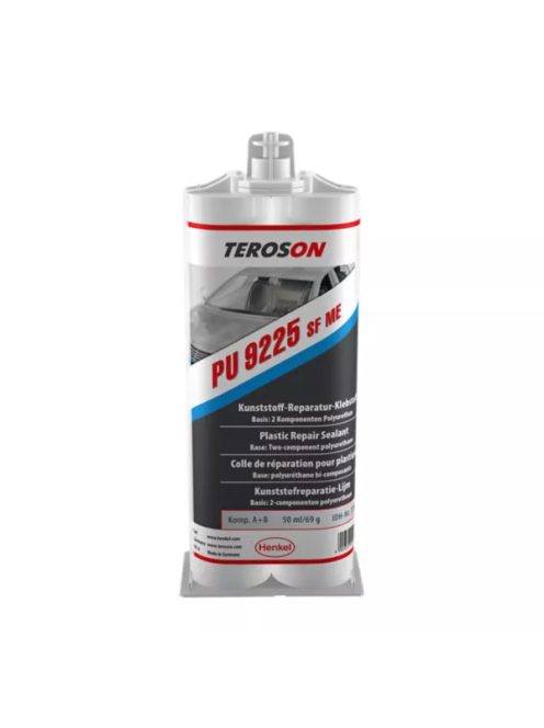 Teroson PU 9225 SF ME szürke színű műanyagjavító PU ragasztó, 15 perces, 2x25 ml