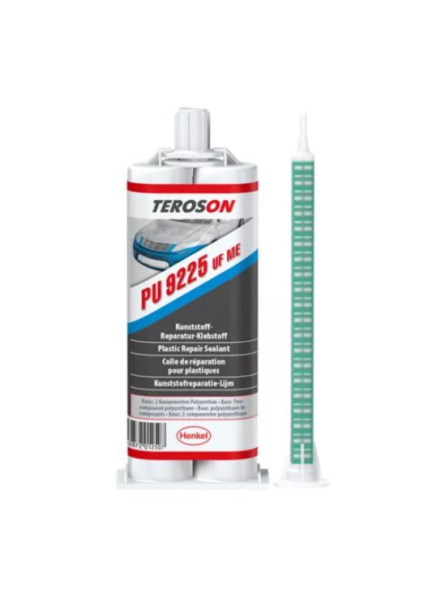 Teroson PU 9225 UF ME szürke színű műanyagjavító PU ragasztó, 45 másodperces, 2x25 ml