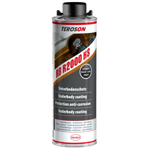 Teroson RB R2000 HS BK fekete színű alvázvédő, oldószeres, gumi-gyanta töltésű, 1 liter