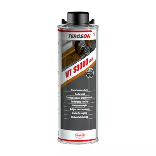 Teroson WT S3000 BK fekete színű kőfelverődés védő (rücsi), vízbázisú, gyanta töltésű 1 liter
