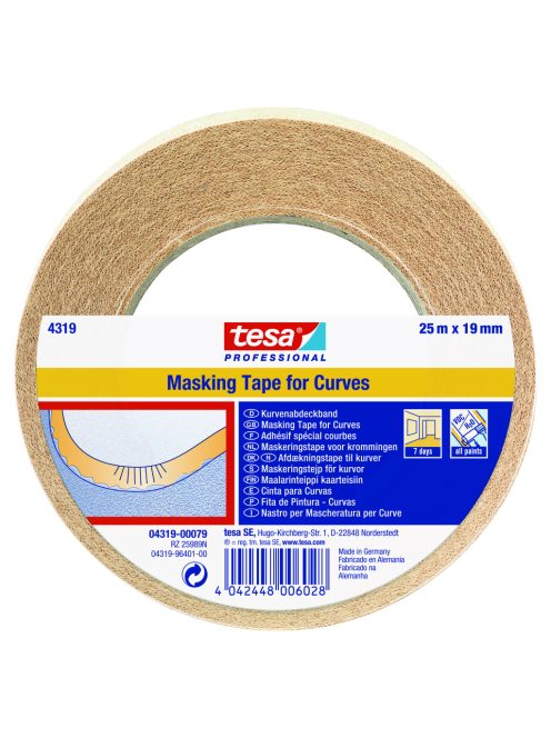 Tesa Festőszalag Ívekhez és Szabálytalan Formákhoz 25 m x 19 mm