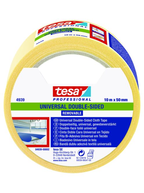 Tesa Visszaszedhető kétoldalas ragasztószalag (padlószőnyeg ragasztó) 10 m x 50 mm
