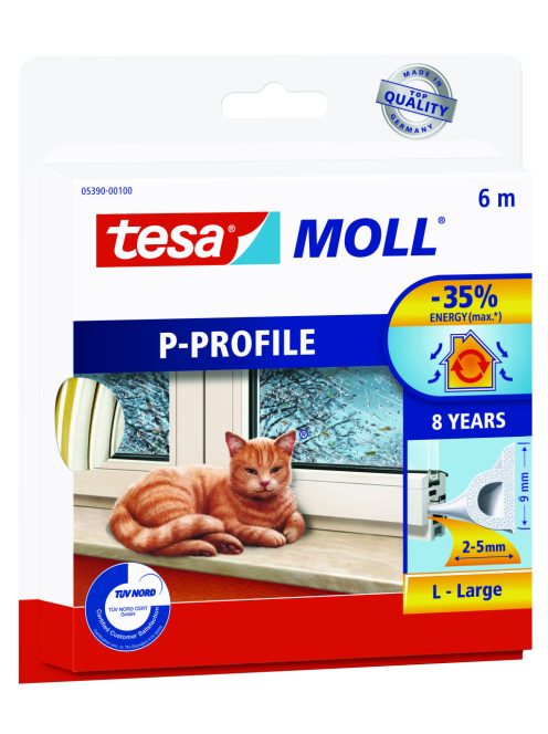 Tesa Ajtó- és ablaktömítő szalag, P profil 6 m x 9 mm