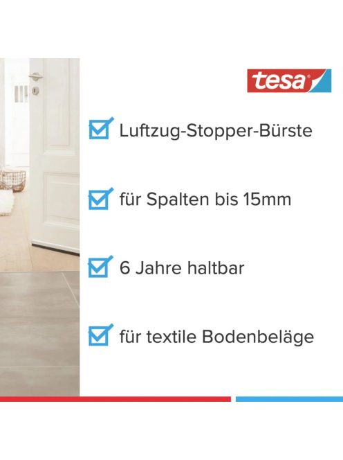 Tesa Szigetelő Ajtóseprű Textil Felületekhez 1 m x 43 mm