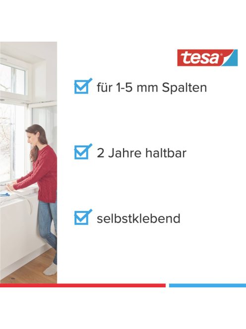 Tesa Ajtó- és ablaktömítő habszalag 10 m x 9 mm