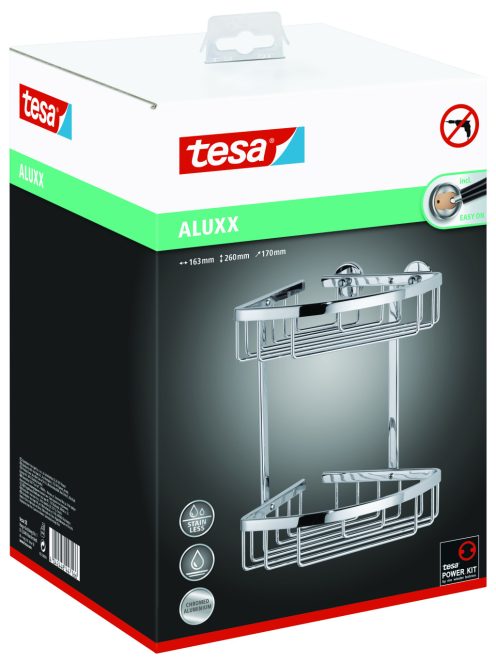 Tesa Aluxx Dupla Sarok Zuhanykosár 260 m x 163 mm