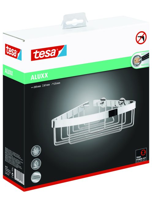 Tesa Aluxx Sarok Zuhanykosár 87 m x 205 mm