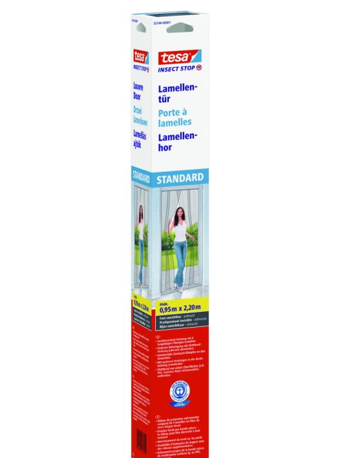 Tesa Standard Lamellás Szúnyogháló Ajtóra, Antracit 2.2 m x 950 mm