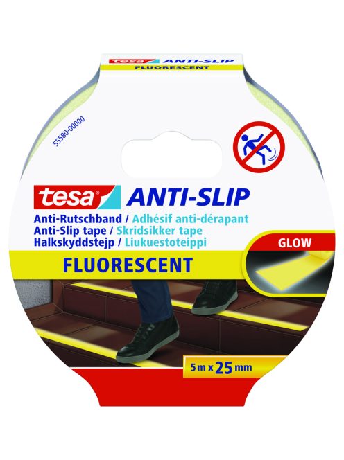 Tesa fényvisszaverő fluoreszkáló öntapadós csúszásgátló szalag 5 m x 25 mm