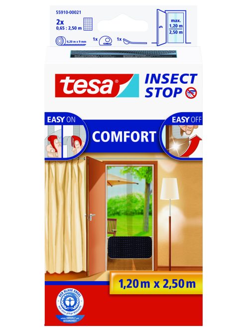 Tesa Comfort Öntapadó Szúnyogháló Ajtóra, Antracit
