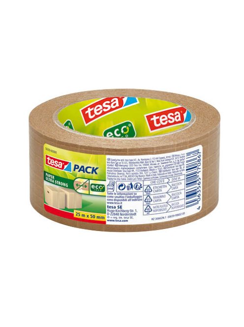 Tesapack Paper - Ultraerős Csomagolószalag, barna (EcoPack - FSC) 25 m x 50 mm