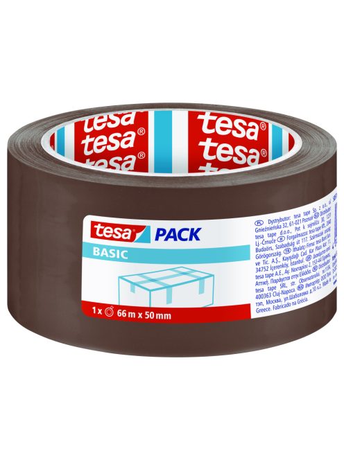Tesa Basic Csomagolószalag, barna cimkézett 66 m x 50 mm