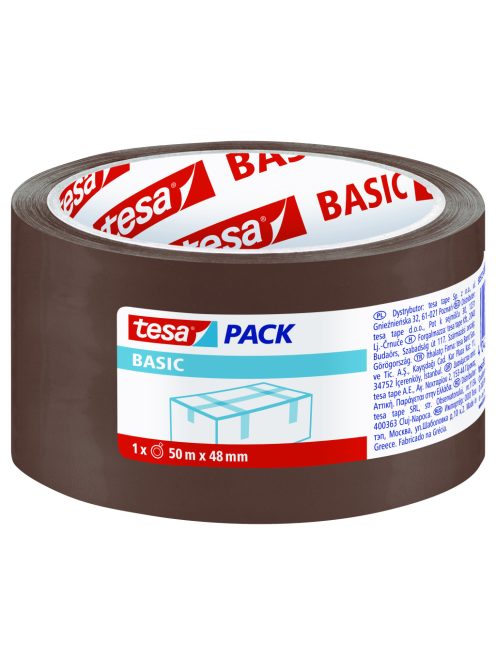 Tesa Basic Csomagolószalag, barna cimkézett 50 m x 48 mm