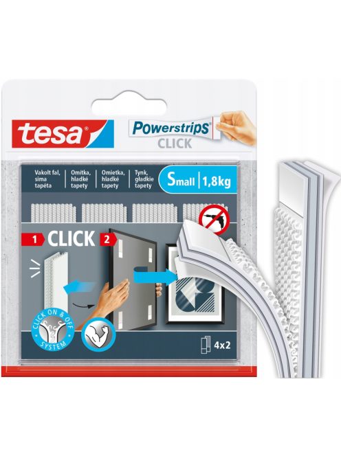 Tesa Powerstrips tépőzár "S" SS