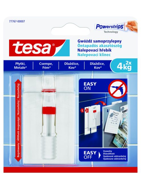 Tesa Öntapadó akasztószög 2x4kg, állítható